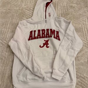 Fanatics White and Red Alabama Hoodie